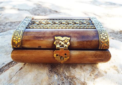 Decorative Bone Jewellery Box Tabletop Vintage Handmade 